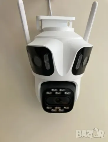 P-15 ICsee охранителна камера 6K 12MP с 3 обектива WiFi Auto Tracking Home Protection  PTZ CCTV, снимка 2 - IP камери - 48342030