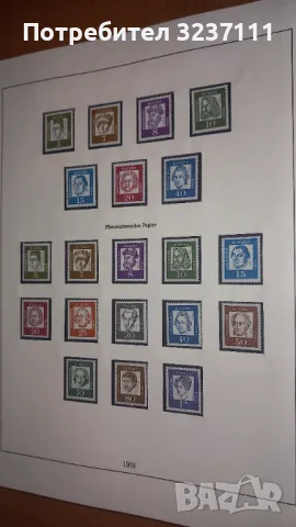 Класьор с марки Германия 1960 -1975, снимка 8 - Филателия - 48426902
