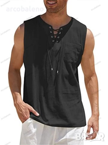 Мъжка модна лятна риза без ръкави, 10цвята - 023, снимка 6 - Ризи - 41690882