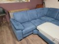Син ъглов диван от плат с фунция сън MM-ZE1059, снимка 10