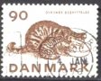 Клеймована марка Фауна Котки 1975 от Дания, снимка 1 - Филателия - 35939200
