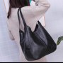 Дамска чанта в черно ,бордо  с три прегради