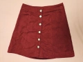Къса велурена пола с копчета H&M, снимка 1