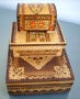 Дървени пирографирани кутии мускали, снимка 2