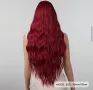 Дълга червена коса перука с бретон – Дължина : 76 см - Термоустойчива, снимка 3
