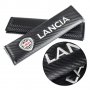 Супер качество черен карбон кожа протектор калъф калъфи за колан Ланчиа Lancia за кола автомобил , снимка 4