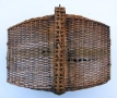 РЕТРО Българска Дървена Плетена КОШНИЦА за Пикник 52x35x48 см Кошник с Капаци НРБ Декорация БАРТЕР, снимка 4