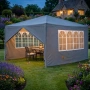 Просторна градинска шатра - стабилна конструкция и водоустойчива рамка, снимка 11