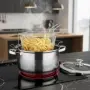 Тенджера с кошница за пържене и стъклен капак Cheffinger Ø24 см – инокс, 6,5 л, за всички котлони, снимка 1