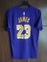LA Lakers Lebron James #23 Nike Tee оригинална тениска Лейкърс Джеймс размер L  , снимка 1 - Тениски - 41508150