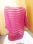 Цикламена блуза плетиво тип прилеп С, снимка 3
