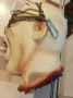 Декорация за Хелоуин - латексова глава с вериги за окачване, снимка 3
