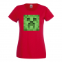 Дамска тениска Creeper Face 3 майнкрафт Minecraft,Игра,Забавление,подарък,Изненада,Рожден Ден., снимка 6