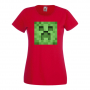 Дамска тениска Creeper Face 3 майнкрафт Minecraft,Игра,Забавление,подарък,Изненада,Рожден Ден., снимка 6