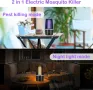 DJROLL Електрически убиец на комари, 2 в 1 USB акумулаторен преносим убиец на мухи с UV лампа, 360°, снимка 5