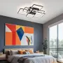 LED плафон със 7 квадрата, 90 × 76 × 12 см, дистанционно и димиране, снимка 6