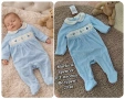 Нов велурен бебешки гащеризон Marks and Spencer за момченце 0-3 месеца , снимка 1