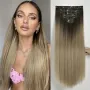 Екстеншън с клипс / треса / 7 реда треси с клипси / Удължение за Коса, снимка 8