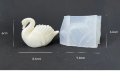 3D лебед с поставка за свещ свещник силиконов молд форма фондан смола гипс шоколад декор, снимка 4
