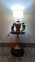 Vintage, немска, настолна лампа, ръчно изработени и оцветена. , снимка 5