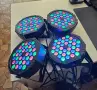 VYmaksran A36 4 броя LED PAR прожектори – 36W RGB, DMX512, 3 дистанционни, 7 режима, снимка 1