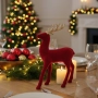 Червен кадифен елен за Коледна украса – Луксозен празничен акцент ✨, снимка 4