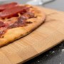Бамбукова дъска за пица, сервирна подложка за пица, бамбуков поднос за пица и тестени печива и други, снимка 3