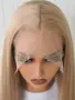 Перука 80 см - Пшенично руса права перука с дантела Lace Front 13×4, снимка 2