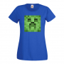 Дамска тениска Creeper Face 3 майнкрафт Minecraft,Игра,Забавление,подарък,Изненада,Рожден Ден., снимка 1 - Тениски - 36520640