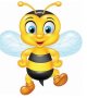 Пчела Пчеличка малък самозалепващ стикер лепенка за стена мебел детска стая и др