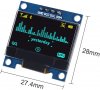 0,96 инча 4-пинов IIC I2C OLED дисплей модул 12864 / жълт + син, снимка 12