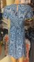 Тъничка и много лека рокля с пейсли принт в сини цветове, снимка 5