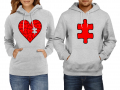 Суитчър/Суитшърт за двойки Heart Missing Piece Puzzle,Влюбени,Любов,Двойка Подарък,Любов,Влюбен,, снимка 2