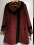 Дамско палто цвят бордо  ХЛ, снимка 2