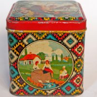 Старинна ламаринена кутия от Царско време., снимка 4 - Антикварни и старинни предмети - 39618859
