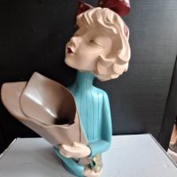 декоративна статуетка момиче - вазичка за изкуствени цветя, снимка 4 - Декорация за дома - 40999180
