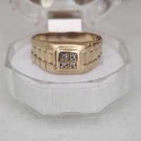 Златен пръстен 14к , 585 проба , снимка 2 - Пръстени - 44217650
