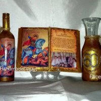 Икона Св. Георги, подарък за всеки Юбилей- Старинна книга с иконата и поздрав по избор, снимка 5 - Подаръци за юбилей - 39442462