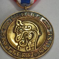 норвежки сребърен медал с позлата , снимка 3 - Антикварни и старинни предмети - 42119812