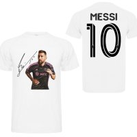 ФЕН тениски LEO MESSI MIAMI / ЛЕО МЕСИ ИНТЕР МАЯМИ с подпис - 4 цвята! Или с ТВОЯ идея!, снимка 2 - Детски тениски и потници - 42122365