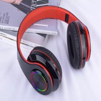 Безжични RGB Слушалки Bluetooth за музика игри спорт компютър AUX, снимка 4 - Bluetooth слушалки - 34478956