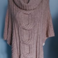 Топло пончо тип пуловер , снимка 3 - Якета - 44237207