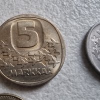 Монети. Финландия. Финланско пени и марка. 8 бройки., снимка 2 - Нумизматика и бонистика - 42361475