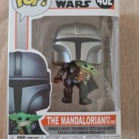 Нова POP! Star Wars Mandalorian with the child Grogu, ръчно изработена екшън фигурка, снимка 4 - Фигурки - 44313795