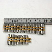 Стоманена верижка с позлатени връзки за Breitling, снимка 2 - Каишки за часовници - 42222215