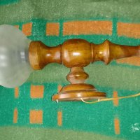 Уникна орехова стругован масивна лампа, снимка 3 - Декорация за дома - 41625861
