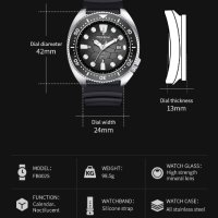 2023 FOXBOX спортен кварцов часовник,водоустойчив,подвижен безел, дата , снимка 4 - Мъжки - 41066639