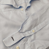 Оригинална светло синя мъжка риза s. Oliver Selection, slim fit , снимка 4 - Ризи - 36309584