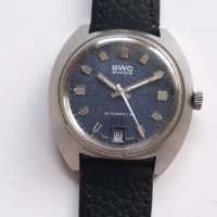 Швейцарски автоматичен мъжки часовник BWC, снимка 1 - Антикварни и старинни предмети - 42021718