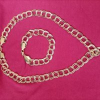 Дамски ланец ( колие ) + гривна + висулка във формата на сърце, снимка 8 - Колиета, медальони, синджири - 41461896